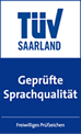 TÜV Logo Geprüfte Sprachqualität