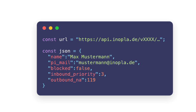 REST-API für Cloud Telefonie